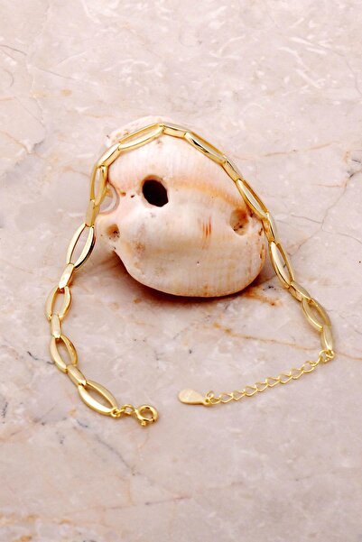 Sümer Telkari Kaburga Altın Yaldızlı Gümüş Bileklik 3704