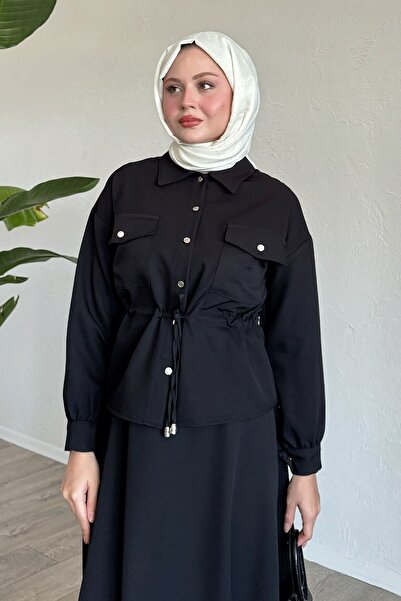 InStyle Fekete dupla szett alagút övszoknyával