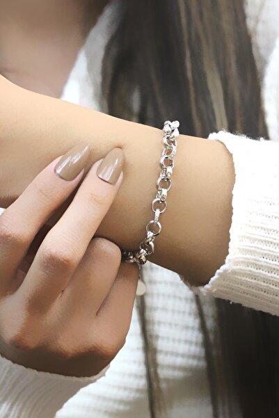 Sümer Telkari Doç Taşlı Zincir Gümüş Bileklik 3518