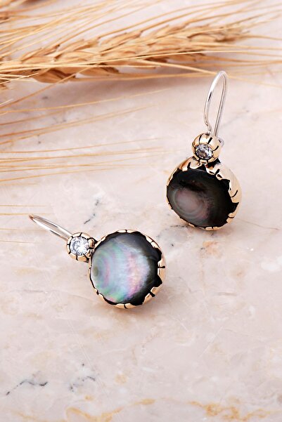 Sümer Telkari Sedef Elişi Gümüş Tasarım Küpe 5762