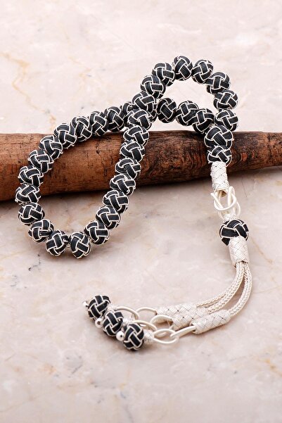 Sümer Telkari Kazaziye El Sarması Iki Renk Küçük Boy Gümüş Tesbih 146