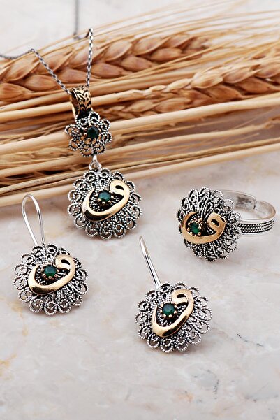 Sümer Telkari Vav Telkari Elişi Gümüş Set 2376