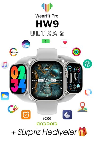 wearfit WEARFİT HW9 ULTRA 2 GİFT Akıllı Kol Saati  Model:inç 49mm MİNİLED Ekr...