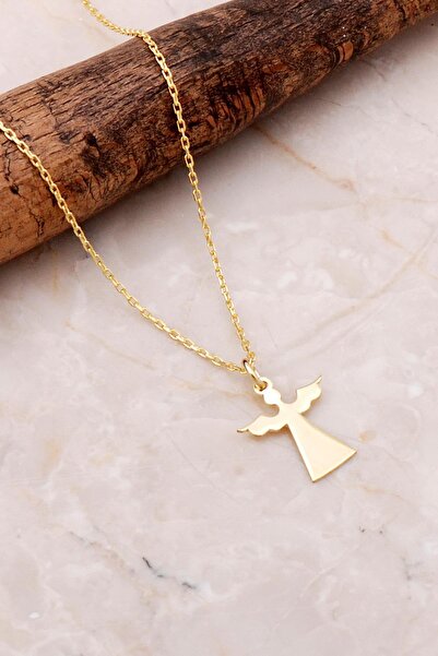 Sümer Telkari Melek Altın Yaldızlı Gümüş Kolye 7191