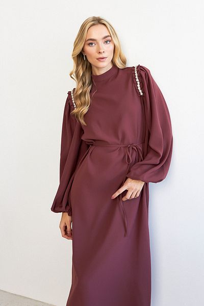 VAVİNOR Nova Dusty Rose Shoulder Detail Dress