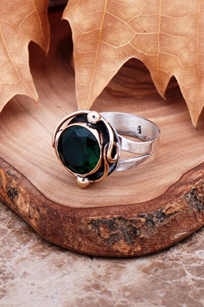 Sümer Telkari Yeşim Elişi Tasarım Gümüş Yüzük 2983