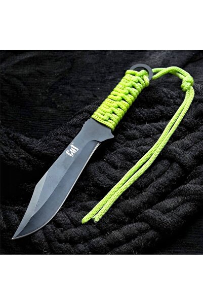 John Connely Cut Efsane Yeşil Paracord İpli Paslanmaz Çelik Avcı Komando Çakı...