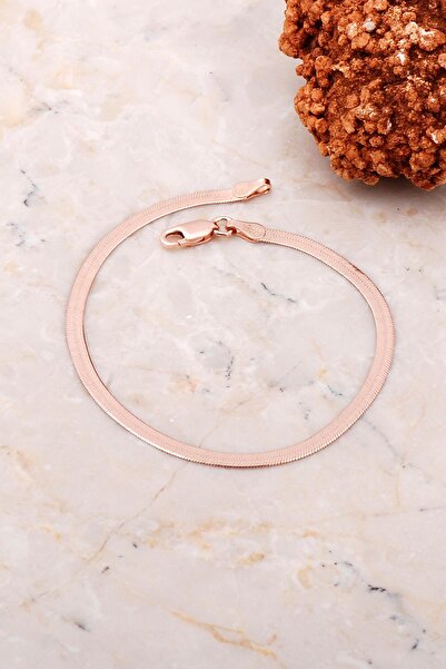 Sümer Telkari İtalyan Ezme Rose Gümüş Bileklik 3734