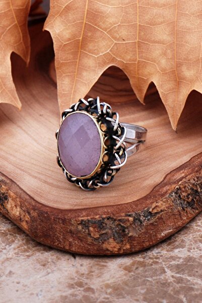 Sümer Telkari Kuvars Elişi Tasarım Gümüş Yüzük 2969