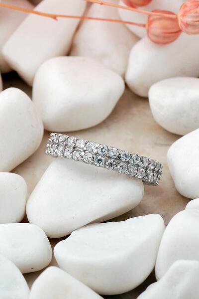 Sümer Telkari Tamtur Rodyumlu Gümüş Yüzük 364