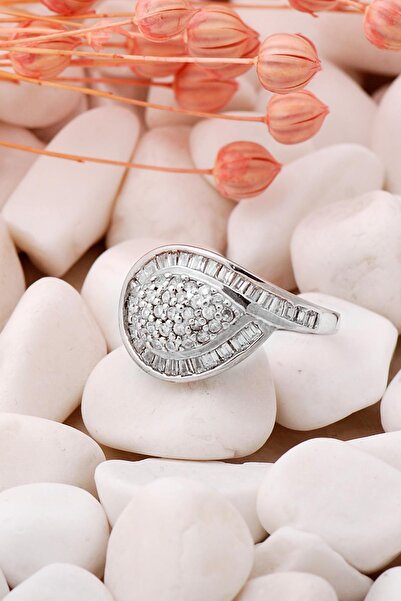 Sümer Telkari Baget Tasarım Rodyumlu Gümüş Yüzük 302