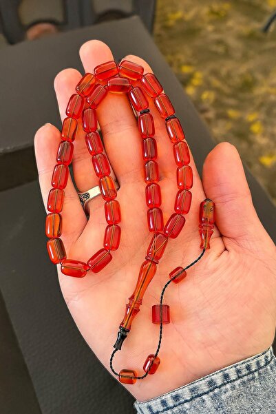 TESBİHKENTİ Material tijă Caliper Manopera Portocaliu Foc Chihlimbar Mărgele de rugăciune