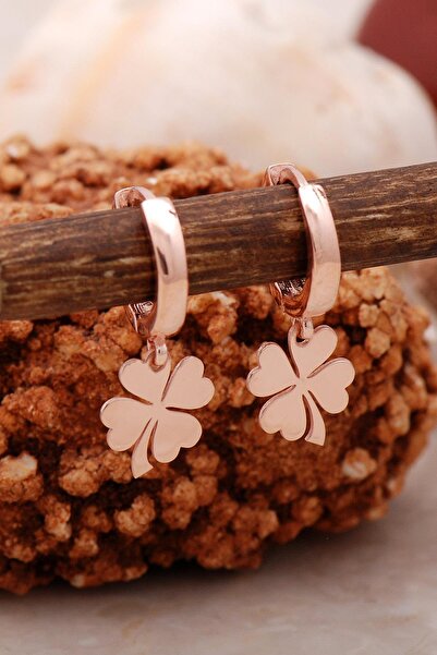 Sümer Telkari Yonca Rose Gümüş Küpe 5413