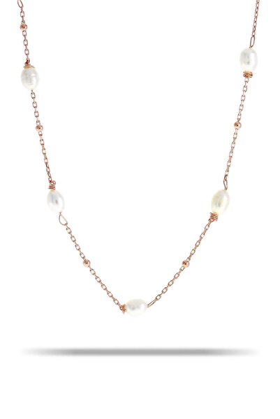 Sümer Telkari İncili Rose Gümüş Kolye 7331