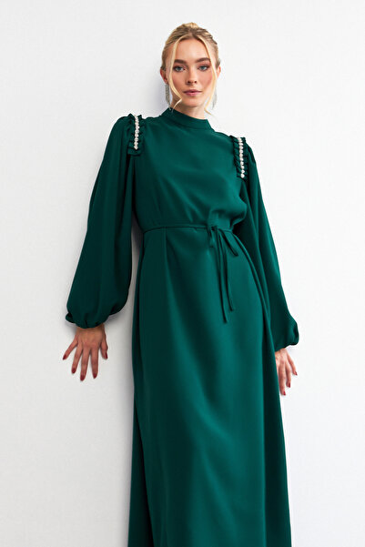 VAVİNOR Emerald Nova Shoulder Detailed φόρεμα