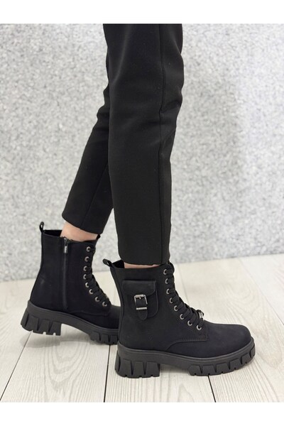 Wickers 2573 Wickers Siyah Nubuk Kalın Taban  Bot
