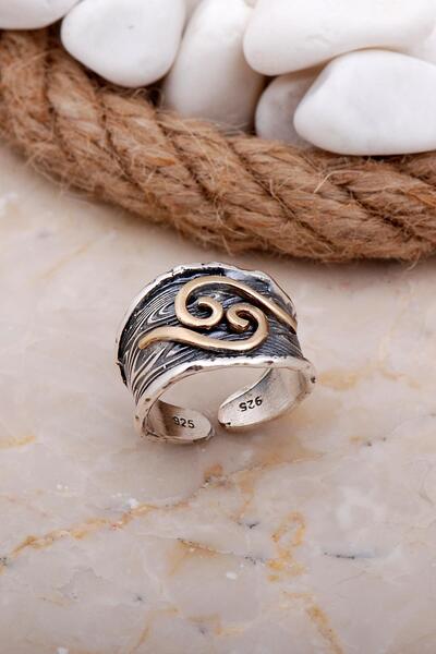 Sümer Telkari Çekiç Dövme Tasarım Elişi Gümüş Yüzük 3639