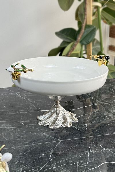 MAY HOME Olive Series Candle Footed Serving Bowl