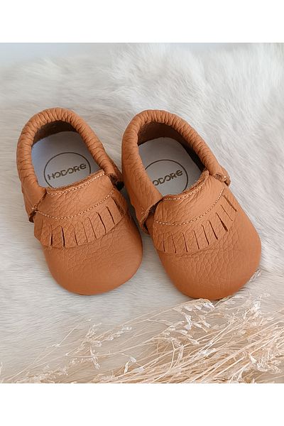 Hodore Rocco Cinnamon Leather Baby Moccasin
