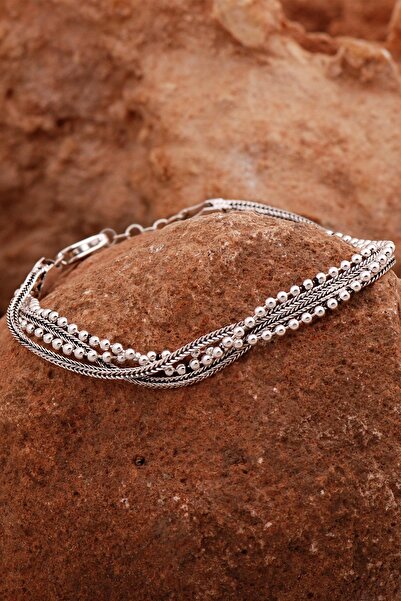 Sümer Telkari Hasır Elişi Tasarım Gümüş Bileklik 4422