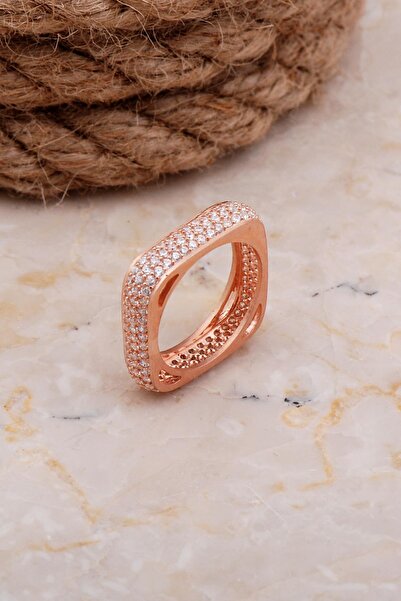 Sümer Telkari Tamtur Kare Rose Gümüş Yüzük 935