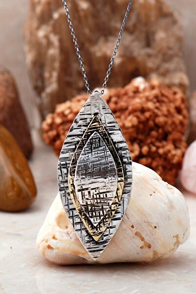 Sümer Telkari Dövme Tasarım Elişi Gümüş Kolye 6692