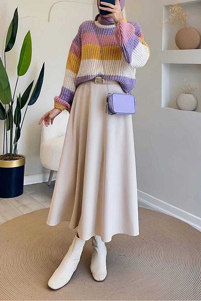 CNG MODA Women's Scuba Fabric Hijab Skirt
