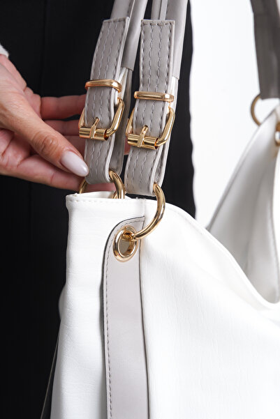 Solo Bag Women's White Soft Leather Shoulder Sleeve Bag