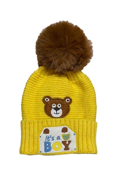 LİNOTTİ 1300 Model Patterned Boy Bear Baby Beanie