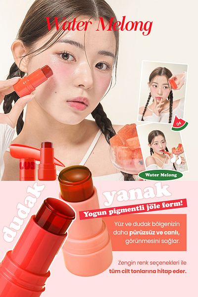ELENSILIA Plush Jelly - Cheek and Lip Coloring Gel Tint, Plush Blush and Lip Set
