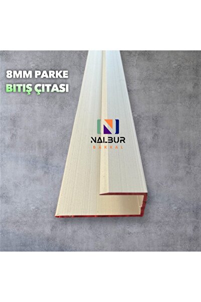 Nalbur Bakkal Alüminyum Laminant Parke Bitim Profili 8mm Uzunluk 80cm