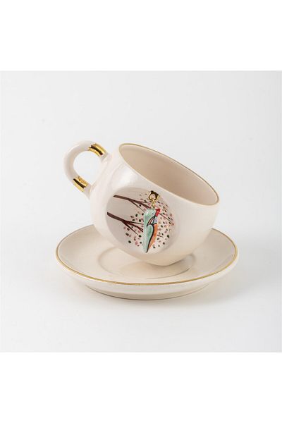 BSK Ceramic Handmade - Nature Series Kingfisher Teacup