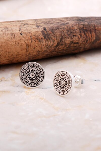 Sümer Telkari Anadolu Motifli Elişi Gümüş Taşsız Küpe 6037