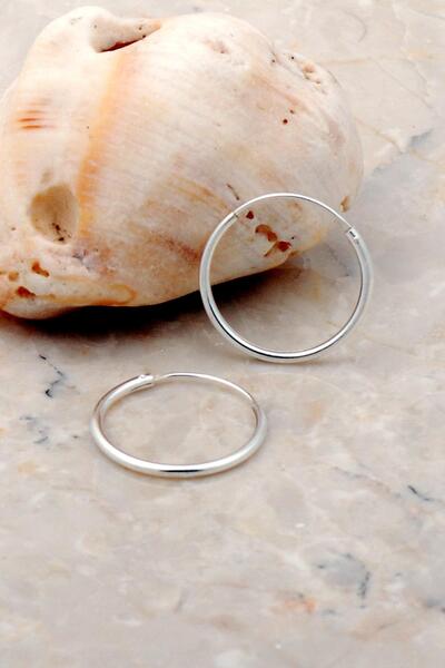 Sümer Telkari Gümüş 2 Cm Halka Küpe 5248