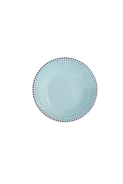 KAPLANBABA 6 Pieces Ceramic Pit Dinner Plate Diameter 17 cm Depth 4 cm