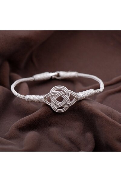 Sümer Telkari Kazaziye El Sarması Gümüş Bileklik 2088