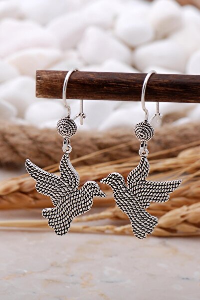 Sümer Telkari Güvercin Telkari Elişi Gümüş Küpe 5777