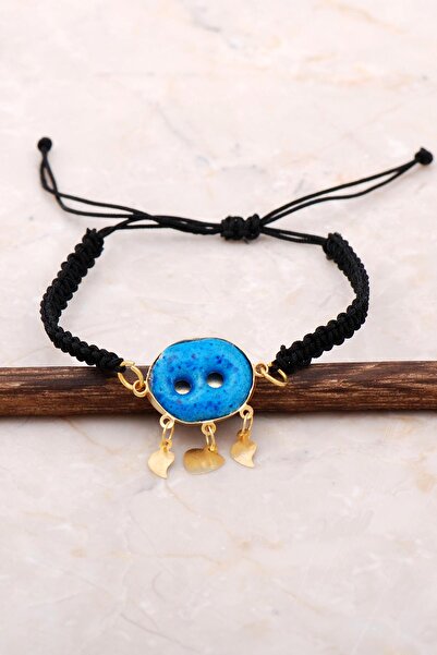 Sümer Telkari Süryani Nazar Boncuğu Altın Yaldızlı Gümüş Bileklik 3398