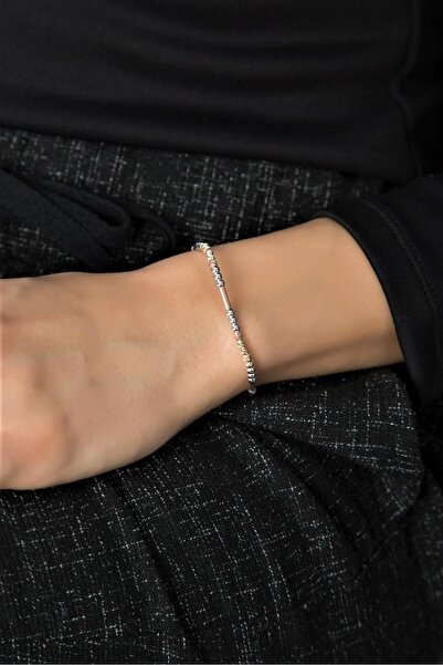 Sümer Telkari Dorika Toplu Altın Yaldızlı Gümüş Bileklik 3286