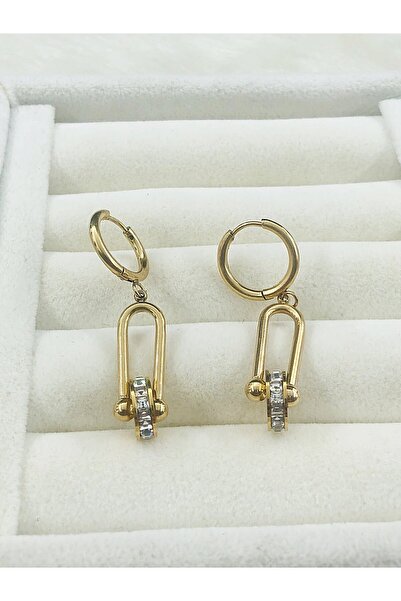 DS DİAMONDSHOP Dangle Steel Earrings Model - Byçkp- 202411342