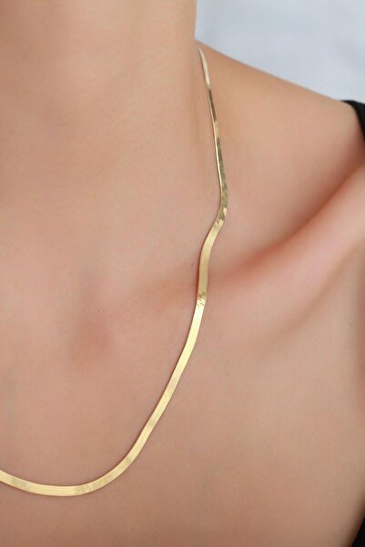 Bayar Gold 14 Ayar Altın Ezme Kolye 2,5 mm