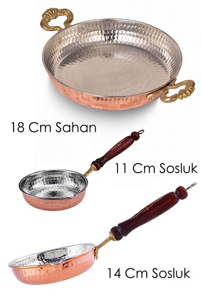MAY HOME Copper Sauce Bowl Set 3 Pieces