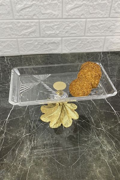 MAY HOME Kand Large Size Madlen Glass Serving Rack Metal Stand Glass Serving Rack