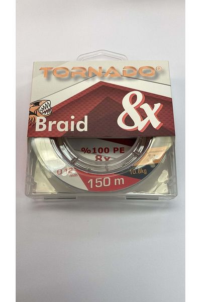 Tornado 8 X Braid Multi Color 0.14mm 11.90kg------ 150Mt. Multi Color 1Pcs.