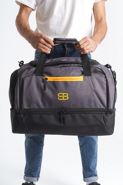 Solo Bag Μεσαίου μεγέθους Unisex υφασμάτινη αθλητική καθημερινή τσάντα γυμναστικής και ταξιδιού με θήκη παπουτσιών