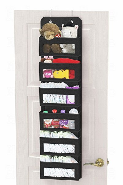 Helen's Home 6 Katlı Kapı Arkası Düzenleyici Raf - Bebek, Çocuk Odası ve Banyo Organizer 133x29 cm