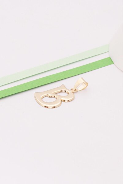 Bayar Gold 14 Ayar Altın B Harf Şirin Kolye Ucu