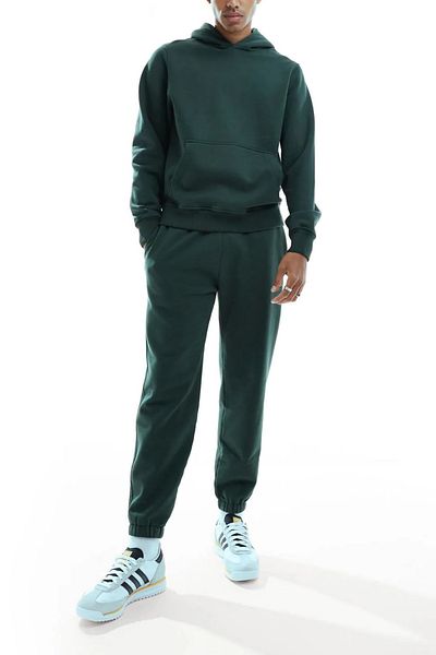 ruNadeS Men's 3 Thread Oversize Hooded Tracksuit Set with Elastic Legs - Home Wear