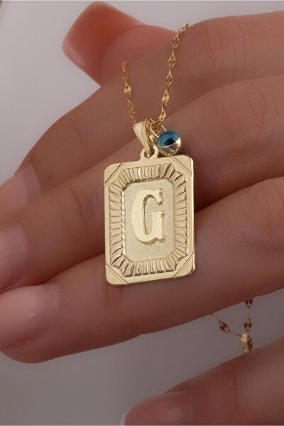 Bayar Gold 14 Ayar Altın G Harf Vintage Kolye