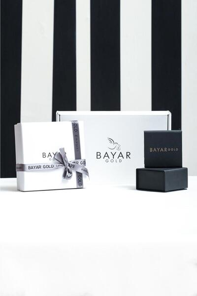 Bayar Gold 14 Ayar Altın Topçik Zincir Küpe